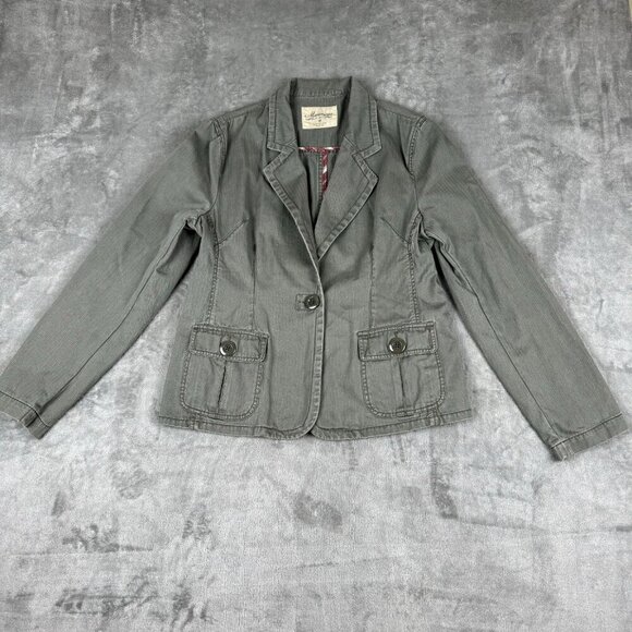 Maurices VTG Jacket Medium Militray Green Y2K Utility Boho Aesthetic 90's Preppy - Picture 1 of 11